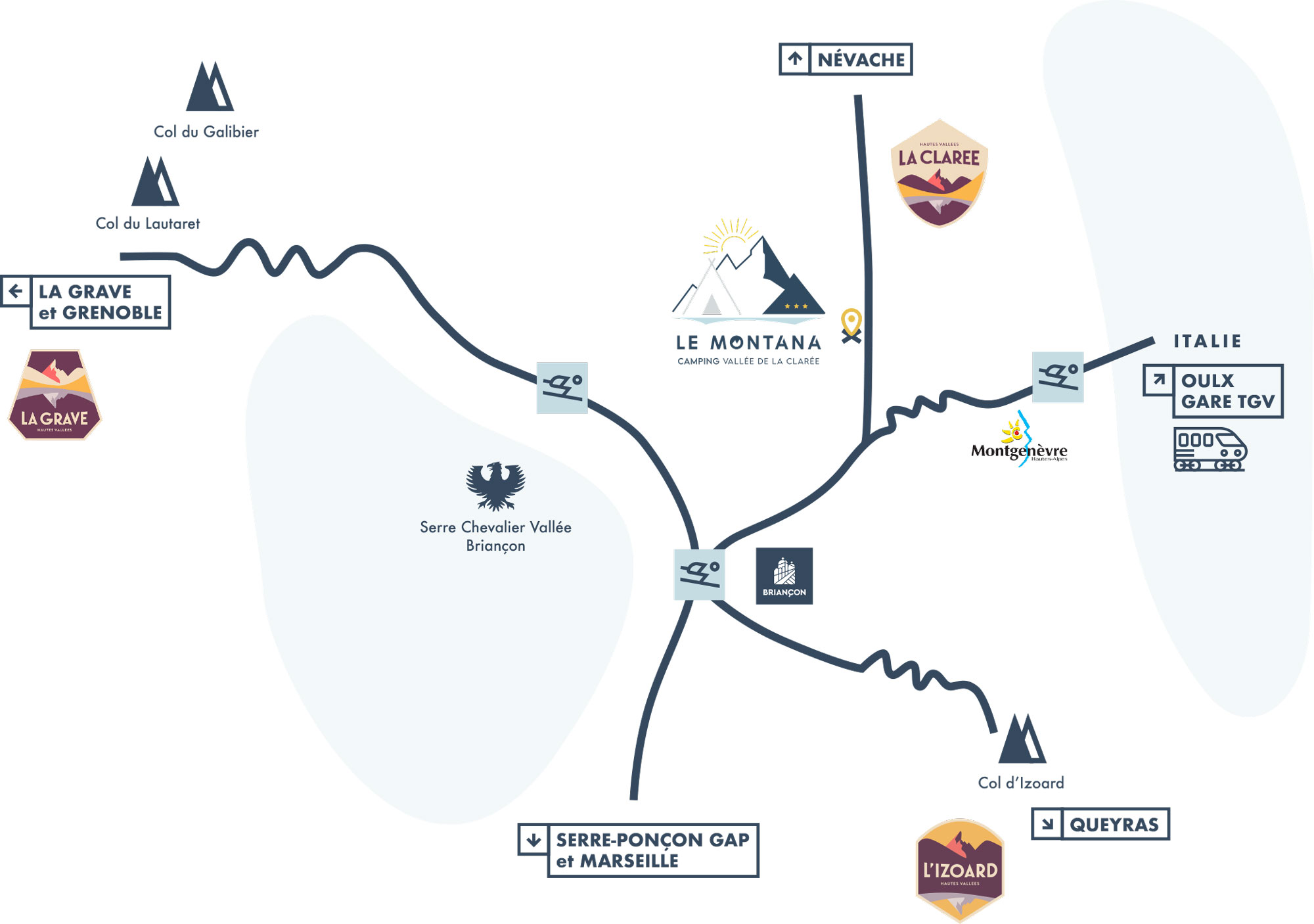 carte camping le montana